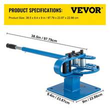 Pipe Bending Machine, Multi-Layer Pipe Bender YP-9 7 Dies 1"-3" Compact Desktop Manual Pipe Bender, Handle Length 44" - 1-3 Inches - View 11