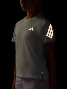Adidas Áo thun ngắn tay chạy bộ nhanh khô và thoáng mát - trắng - Xem 2