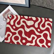 1件 紅色與白色抽象漩渦印花平板保護殼，附筆槽，相容於 iPad 10代 Smart Case/Air 13(M3 2025)/Air 11/11(A16 2025)，相容於 Oppo Pad，相容於 Matepad，相容於 Vivo Pad，相容於 Honor Pad，相容於 Xiaoxin Pad - 彩色 - 查看 2