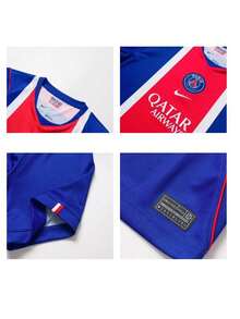 Nike Men's Sports T-Shirt & Tank Top PSG M NK DF JSY SS STAD HM2026 Summer New Men's Red And Blue Color Block Football Short Sleeve Jersey II1885-417 - White/University Red/Old Royal Blue - View 6