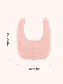 1pc Personalized Customization Name Baby Bib Drool Towel Reusable Burp Cloth Solid Color Soft Drool Bibs For Baby Boys & Girls Newborn Supplies - Multicolor - View 11