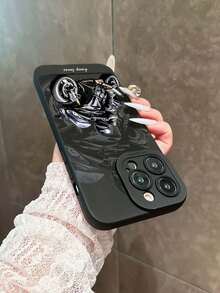 摩托車圖案街頭風手機殼，適用於 Apple 16promax、14/13、12、11 Pro Max、XS Max、X、XR、8、7、Plus、Mini、GalaxyA13 4G S21 FE5G A15 A21S A34 A12 A50 S21 A71 及其他機型，防震手機殼，可用作生日禮物送給女朋友、男朋友或自己 - 黑色 - 查看 4