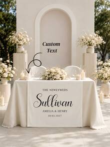 Personalized Wedding Table Runners, Custom Name Tag Table Runners, Wedding Table Decorations, Reception Decorations, Wedding Signs - Multicolor - View 1