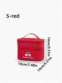 1pc Red Portable Double-Layer First Aid Kit, Epidemic Prevention And Health Kit, Home Life Rescue Kit, Outdoor Emergency Epidemic Prevention And Storage Bag The Actual Product Does Not Contain Any , It Only Sells Storage Bags - As Picture - View 14