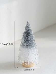 1pc/3pcs Mini Gradient Christmas Tree Decorative Ornament, Artificial Bottle Brush Christmas Tree With Wooden Base, Suitable For Christmas Decoration, Christmas Party, Home Desktop Decor And Photography Decoration, Home Decor, Christmas Decor, Room Decor - Multicolor - View 11
