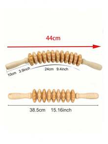 Wooden Massager | Made Of Natural Solid Wood Roller From China (Straight And Curved Rods) | Relieve Muscle Tension And Improve Cellulite | Body Shaping | Essential Home Massage Tool | Unisex Health Tool | Holiday Health Gift - View 12