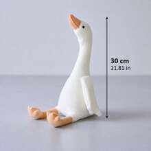 11.81inch Sitting Goose Plush Doll - Super Soft And Fluffy, Silicone Doll Full Silicone Body Plush Anime Figure Stuffed Animal Teddy Bear Plushies Dolls For Boys And Girls Office Desk Accessories Room Decor Halloween Squishy Squishies - Multicolor - View 10