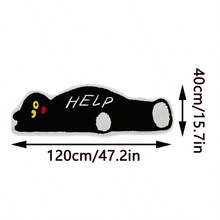 1pc Floor Mat Carpet (Rug, Carpet, Bath Mat, Bath Rug, Door Mat, Runners), Modern Personalized Creative - Cartoon Fun INS Style Anime Black Cat Shaped Decorative Carpet, For Bathroom, Kitchen, Entrance, Hallway, Bedside, Living Room, Bedroom, Etc., All Season Washable Soft Floor Mat, Aesthetic Home Decor - Multicolor - View 13