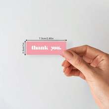 120pcs/Roll Stiker Terima Kasih Warna Pink, Hitam, Putih | Stiker Segel Persegi Panjang, Cocok Untuk Pembungkus Kado, Perlengkapan Kantor, Label Dekoratif, Kotak Kado Dan Kotak Kue, Kertas Mengkilap, Sekali Pakai, Perlengkapan Kantor - MultiWarna - View 5