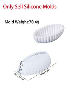 Cetakan Wadah Resin Mangkuk Oval S/M/L, Cetakan Baki Penyimpanan Lilin, Untuk Kerajinan Resin Epoksi DIY, Baki Aksesori Perhiasan, Dekorasi Rumah - cetakan - View 7