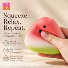 FunSquish Realistic Watermelon Squishy Toy - Cute Slow Rebound Squeeze Fidget Toy For Stress Relief, Anxiety Reduction & Mood Boosting, - Beige - View 5