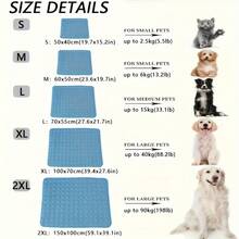 Pet Dog Cooling Mat, Washable Summer Ice Silk Dog Bed Pad, Breathable Printed Design - Multicolor - View 3