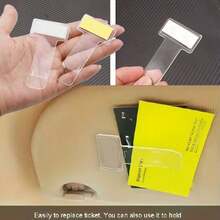 Universal Car Fixed Clip, Parking Ticket Holder & Front Windshield Sticker Clip Dual Use, Adhesive Car Storage Organizer, Comes With Strong Double-Sided Tape, Can Be Fixed On Dashboard, Car Door Interior, Windshield - Car Self-adhesive Card - View 5