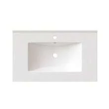 Bathroom Vanity Unit With 3 Drawers And A Side Shelf, Offering Ample Storage Space, Soft-Close Hinges And A Ceramic Basin, 76.5 * 46.5 * 84.5 Cm, White - White 1 - View 11