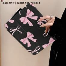 Pink Bow & Pattern Painted Effect Tablet Protective Case With Stand, Compatible With Honor 8/9/10/X8/X8A/X9/X8Pro/X9Pro, MatePad SE 11"/MatePad 11"/11.5", MatePad Pro, Apple 10th/11th Gen 2025 (A16), Galaxy Tab A7/A9 And Other Popular Models - Style 14 - View 7
