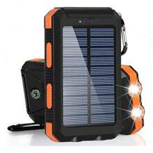 Power Bank Solar de Carga Rápida 20000 mAh Batería Portátil Externa Impermeable con Brújula y Linterna Doble para Camping Senderismo Excursionistas Viajes de Verano Compatible con iPhone 15 14 13 Pro Max  Galaxy S24 S23 Ultra - 1 unidad - Ver 9