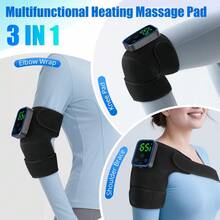 Hailicare Bătură de genunchi inteligentă 3-în-1 cu încălzire rapidă și vibrații, masaj pentru genunchi/umeri/cot, control dual prin aplicație și atingere, 3 moduri de masaj cu vibrații, 7 niveluri de încălzire și 3 setări de temporizare, baterie mare 5000mAh, suport de masaj multifuncțional wireless pentru relaxare - Vizualizare 8