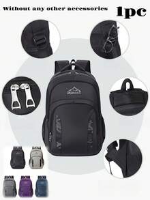 New Back To School Season Versatile Couple Multi-Functional Large Capacity Comfortable Minimalist Elegant Backpack Suitable For Various Occasions (Without Pendant) - Multicolor - View 1