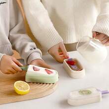 Transparent Ice Cream Mold, Soft Silicone Popsicle Mold, Tray, DIY Ice Cream And Sorbet Maker - Multicolor - View 9