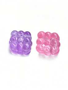 Colorful Transparent Jelly Hand Training Tool, Bubble Cluster TPR Soft Rubber Hand Exerciser, Stress Relief And Grip Strength Enhancement Gadget - Multicolor - View 11
