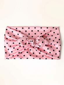 1pc Women's Polka Dot Outdoor Casual Sports Extra Wide Bow Headband - Multicolor - View 19