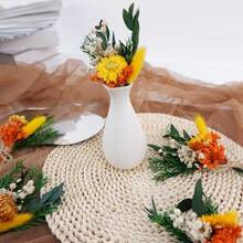 1/3/6pcs Wedding Corsage Orange Mini OUtdoor Artificial Flowers For Home Decor, Fake Flowers For Wedding Bouquets, Home & Party Decor, Christmas Valentine's Day & Mother's Day Gifts,Perfect For Thanksgiving - F03 - View 5