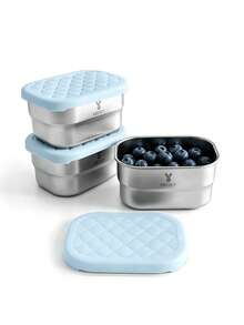 Meoky 3pcs 8oz Stainless Steel Reusable Food Storage Containers With Silicone Lids, Suitable For Snacks, Fruits, Nuts, Meal Prep, Travel And Picnic - Multicolor - View 13