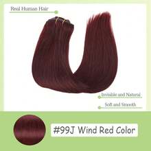 Uveous Straight Clip In Hair Extensions Remy Human Hair 8pcs Per Set With 18Clips Double Weft Clip In Human Hair Extensions Brazilian Virgin Real Human Hair For Women - S99J - View 3