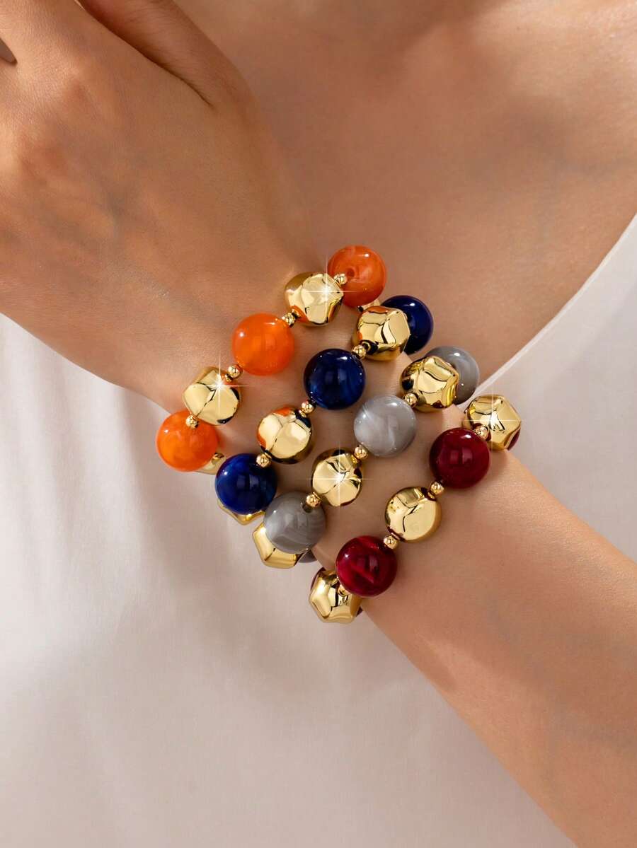 1pc Bohemian Style Women's Beaded Bracelet, Suitable For Beach, Vacation, Party, Banquet And Daily Wear - Beaded Bracelet - View 1