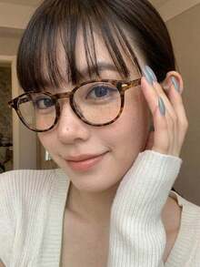 一對女士復古方框豹紋眼鏡，小框時尚設計，適合日常配戴 - 彩色 - 查看 2