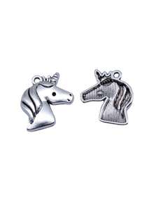 10pcs 20x19mm Unicorn Charms Pendant For DIY Jewelry Making Necklace Keychain Phone Chain Bracelet Making Accessories Handmade Craft Making Findings - Unicorn - View 7