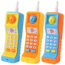 Musical Toy Phone For Babies With Simulated Sound And Light, Cartoon Design, Educational Toy For Early Baby Education. - Yellow Blue - View 3