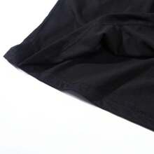 Korean Dolpind T-Shirt, Printed T-Shirt, Short Sleeve Casual Top, Merchandise. - Hitam - View 4