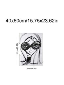 1pc Abstract Fashion Print, Black And White Portrait Sketch Poster, Martini & Heels Print, Ideal Gift,Suitable For Bedroom,Living Room,Kitchen,Wall Arts,Wall Decor,Home Decor,Room Decor,Canvas Wall Art,Posters, Wall Art With Frame, Optional Frame - 1PCS - View 18