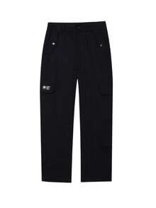 CAMEL CROWN Outdoor Spring/Summer Cooling And Quick-Drying Paratrousers, Women's Versatile High-Waisted Loose Straight-Leg Casual Pants. - Phantom Black - View 1