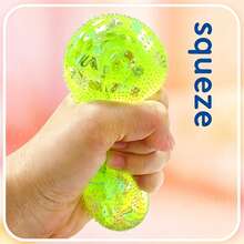 1pc Polka Dot Glitter Slow Rebound TPR Soft Squeeze Stress Ball, Highly Attractive Decompression Toy, Office Desk Gift - Multicolor - View 7