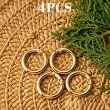 4/8/12pcs Spring O-Ring Keychain Clasp, Metal Bag Hardware Accessories, DIY Wallet Supplies, Lanyard Clip, Bag Pendant Connector - Multicolor - View 11