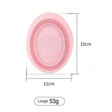 1pc Foldable Silicone Makeup Brush Cleaning Bowl, Multi-Textured Makeup Brush Cleaner, Reusable Beauty Tool Washing Bowl, Deep Cleaning Makeup Brushes - A - View 15