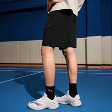 Li-Ning Men's Quick-Dry Sports Shorts AKSW133, Moisture-Wicking Breathable Fitness And Badminton Shorts - Black - View 5