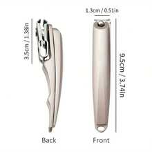 360 Degree Rotating Fingernail And Toenail Clipper With Long Handle, Ultra Sharp Durable Stainless Steel Heavy Duty Big Toe Nail Clipper, Suitable For Thick Nails, Built-In Nail File - Multicolor - View 4