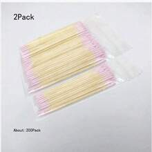 100/200/20支雙頭指甲油塗抹棒,小型雙頭眉毛彩妝塗抹工具,約100支/包(包裝選項1/2包) - 多色 - 查看 7