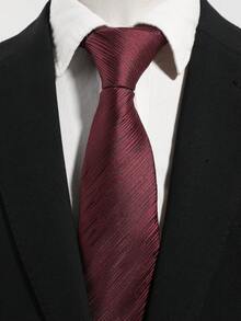 1PC Men's Fashion Elegant Striped Texture Tie Suitable For Party, Workplace, Formal Suit Matching - Multicolor - View 3