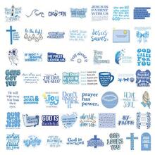 53Pcs Blue Bible Verse Stickers For Faith Journal & Diary Decoration Lukesen School Supplies - 53 PCS - View 3