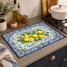 1 buah Alas Pengeringan Tanah Diatom Bermotif Lemon, Alas Penyerap Tahan Panas Anti Selip, Cocok untuk Meja Dapur, Mesin Kopi, Peralatan Makan, Dekorasi Pesta Kafe Rumah, Bar, Alas Meja, Hadiah - MultiWarna - View 4
