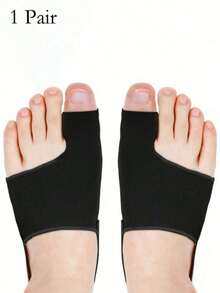 1pc Elastic Women's Black Toe Socks, Unisex Big Toe Invisible Socks - Perfect Gift For Use, Hiking, Camping, Christmas And New Year - Black - View 2