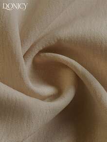 DONICY Women's Beige High-Waisted Pleated Wide-Leg Pants, Suitable For Office And Casual Wear - Khaki - View 4