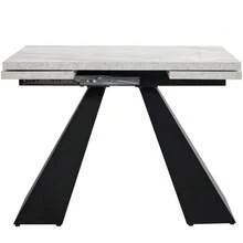 Telescopic Dining Table (99-159 X 74 Cm), Extendable, Ideal For Optimizing Space In The Kitchen. Large Tabletop And Flexible Design, Perfect For The Office Or Living Room. Legs On A Central Pedestal. - 灰色 - 查看 8