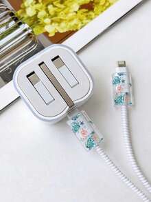 1組珊瑚海龜充電器保護殼，相容英國標準18W/20W透明充電器保護殼，相容13/14/15/16，TPU線材與充電頭保護套，禮品，電子辦公配件，線材保護套，充電器配件，手機配件 - 珊瑚海龜 - 查看 3