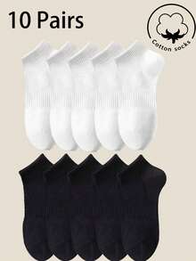 1/2/5/10/20 Paia di Calzini Bassi in Puro Cotone da Donna, Calzini da Donna, Grigio/Nero/Bianco, Adatti per Autunno/Inverno/Primavera/Estate/Uso Quotidiano, Calzini alla Caviglia, Adatti per Sport/Pendolarismo, Comodi e Durevoli, Unisex - Multicolore - Visualizzare 15