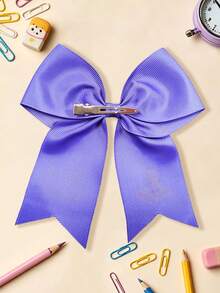 1pc Back To School Cartoon Pencil Print Large Bow Hair Clip, Preppy Style Ribbon Hairpin, Sweet Student Hair Accessory For Girls - Books and Pens - View 10